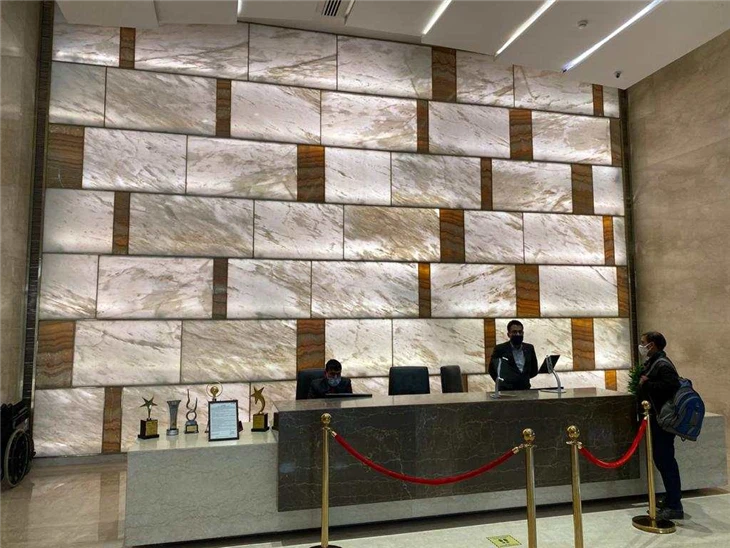 Backlit Stone Veneer Sheets Slab