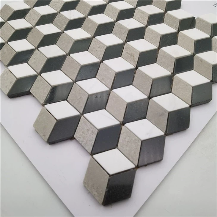 Brown Marble Square Mosaic Tile