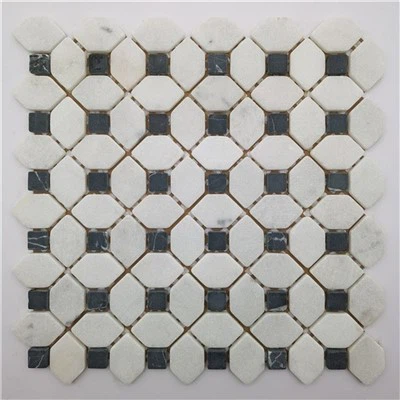 پرزمیٹک کارارا بلینڈ ماربل موزیک ماربل پینی